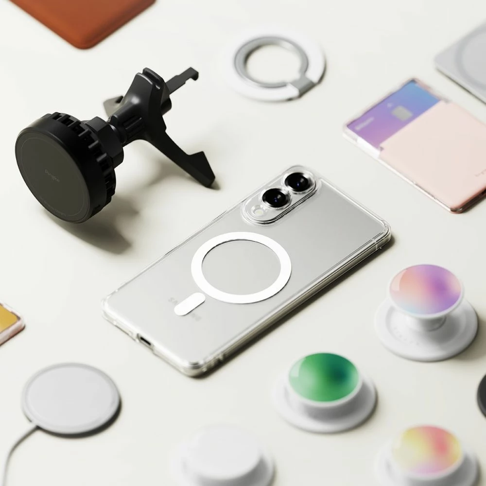 Mbështjellës Ringke Fusion Magnetic MagSafe për Samsung Galaxy S25 Edge, Transparent