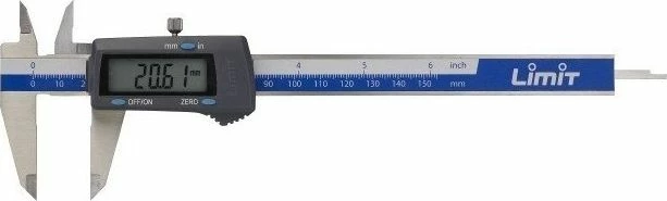 Kalibër digjital Unimet 150 mm, blu/argjendtë