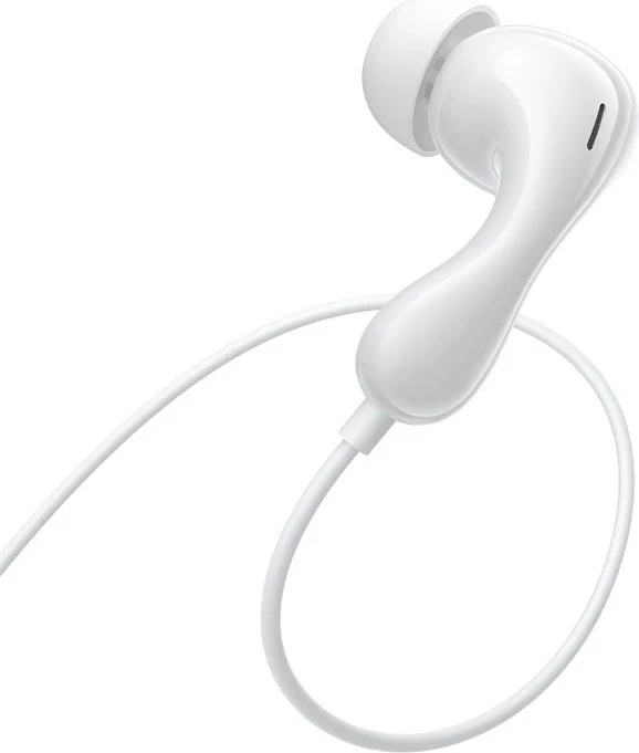 Kufje Baseus Encok HZ20 me kabllo, për thirrje/muzikë, Bardhë