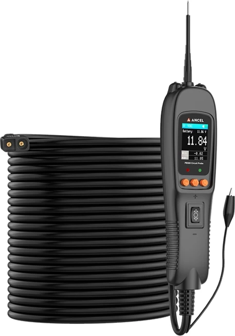 Tester qarku Ancel PB500, me ekran TFT, për automjete, 12-24V, i zi