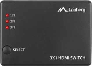 Switch LANBERG VIDEO, 3X HDMI, micro usb, i zi