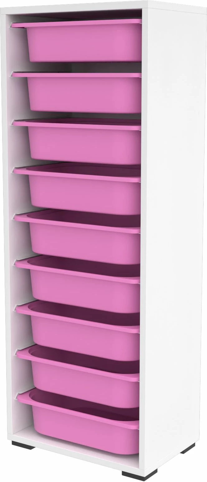 Dollap multifunksional Hanah Home, Zola 9N, i bardhë, rozë