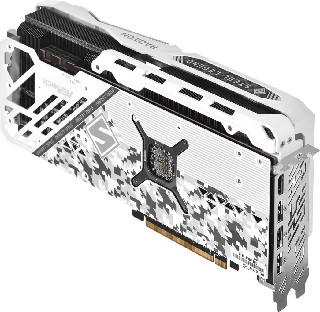 Kartë Grafike ASRock Radeon RX 7700 XT Steel Legend 12GB OC, e bardhë