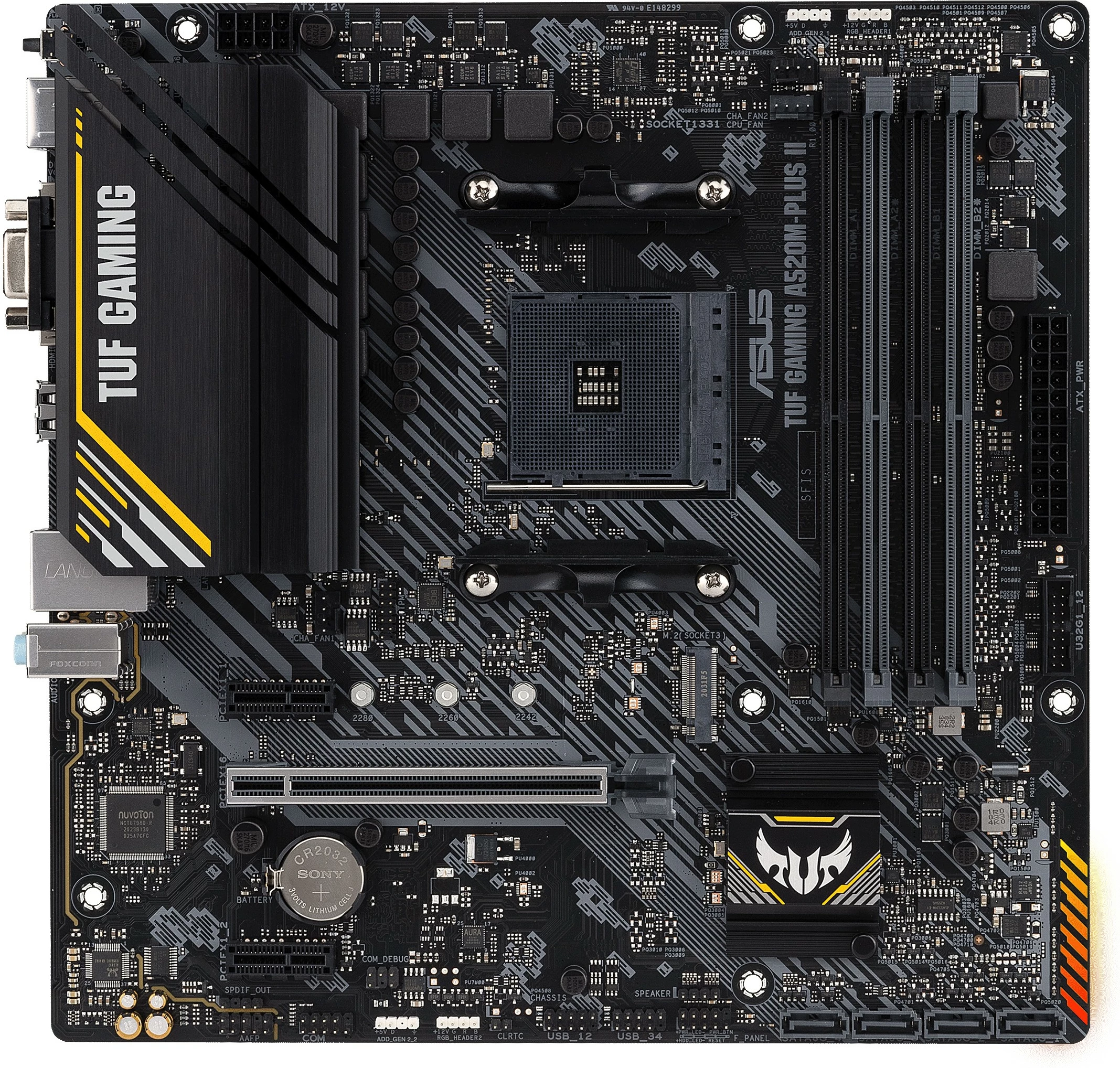 Pllakë amë ASUS TUF GAMING A520M-PLUS II, AMD, Socket AM4, DDR4-SDRAM, 128 GB