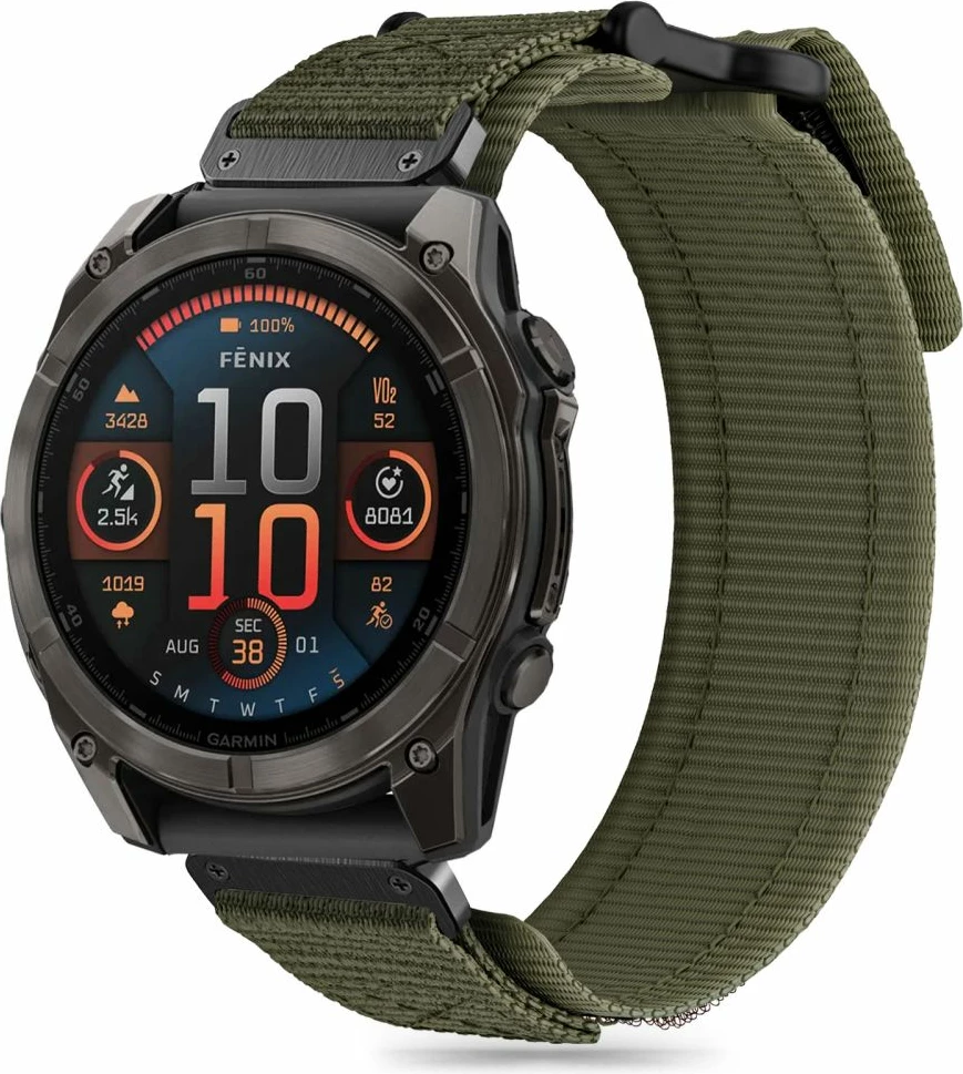 Rrip najloni Tech-Protect Scout Pro për Garmin Fenix 5X/5X Plus/6X/6X Pro/7X/8 (51mm), i gjelbër