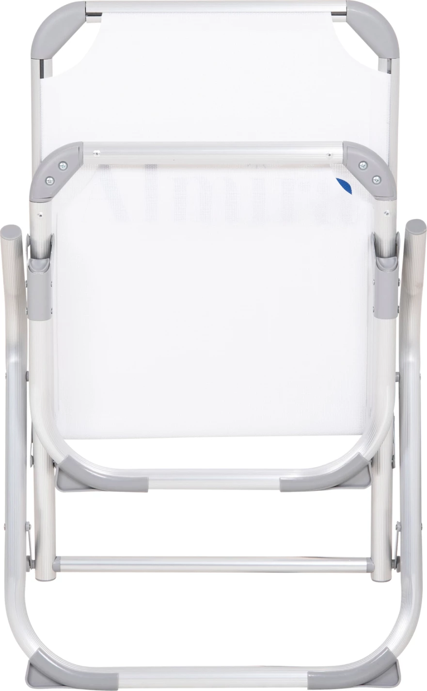 Karrige plazhi e ngritur, alumin i rëndë, Almira FH6431.03, tekstilene e bardhë, 53x68x80cm