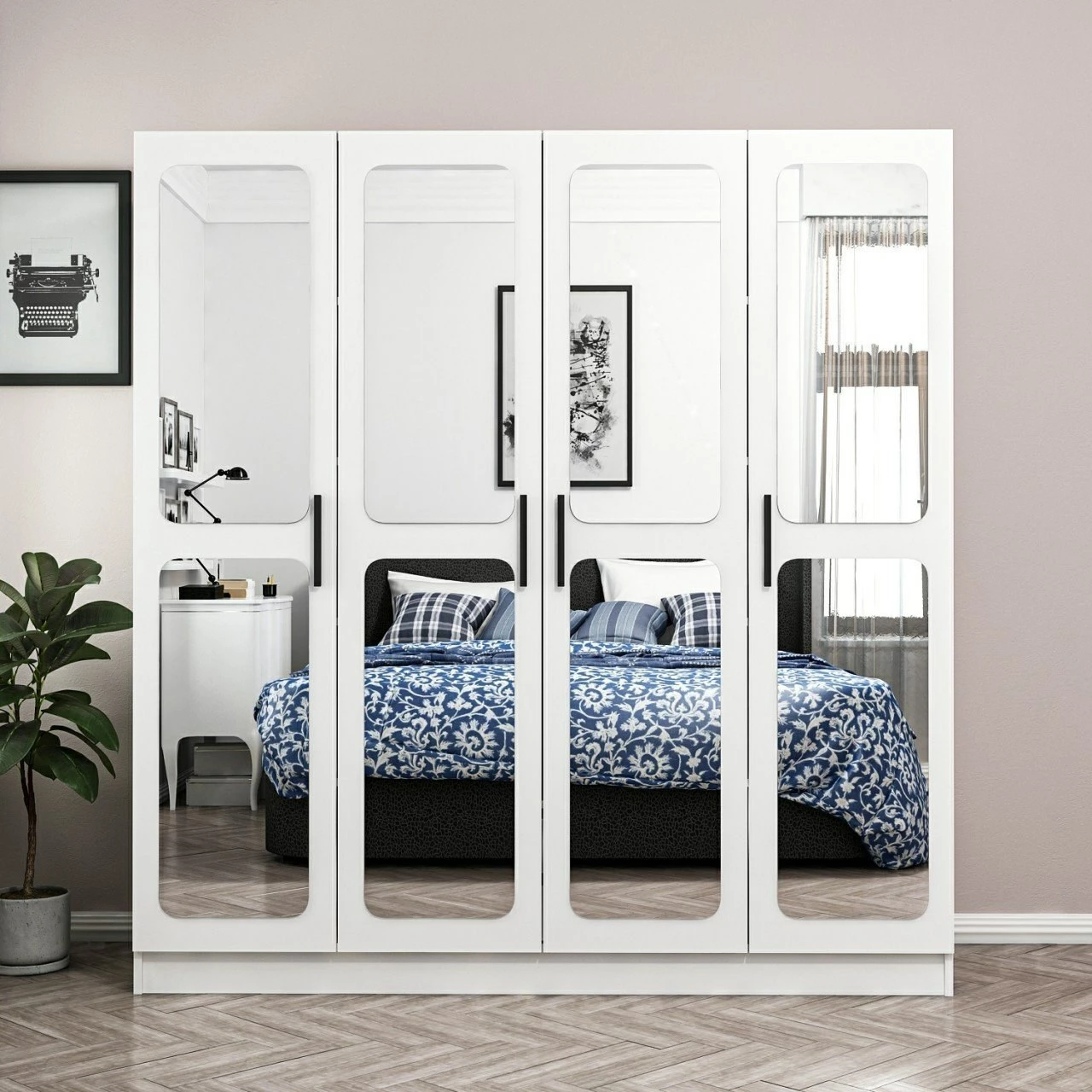 Dollap Skye Decor, i bardhë, Kale - 3815