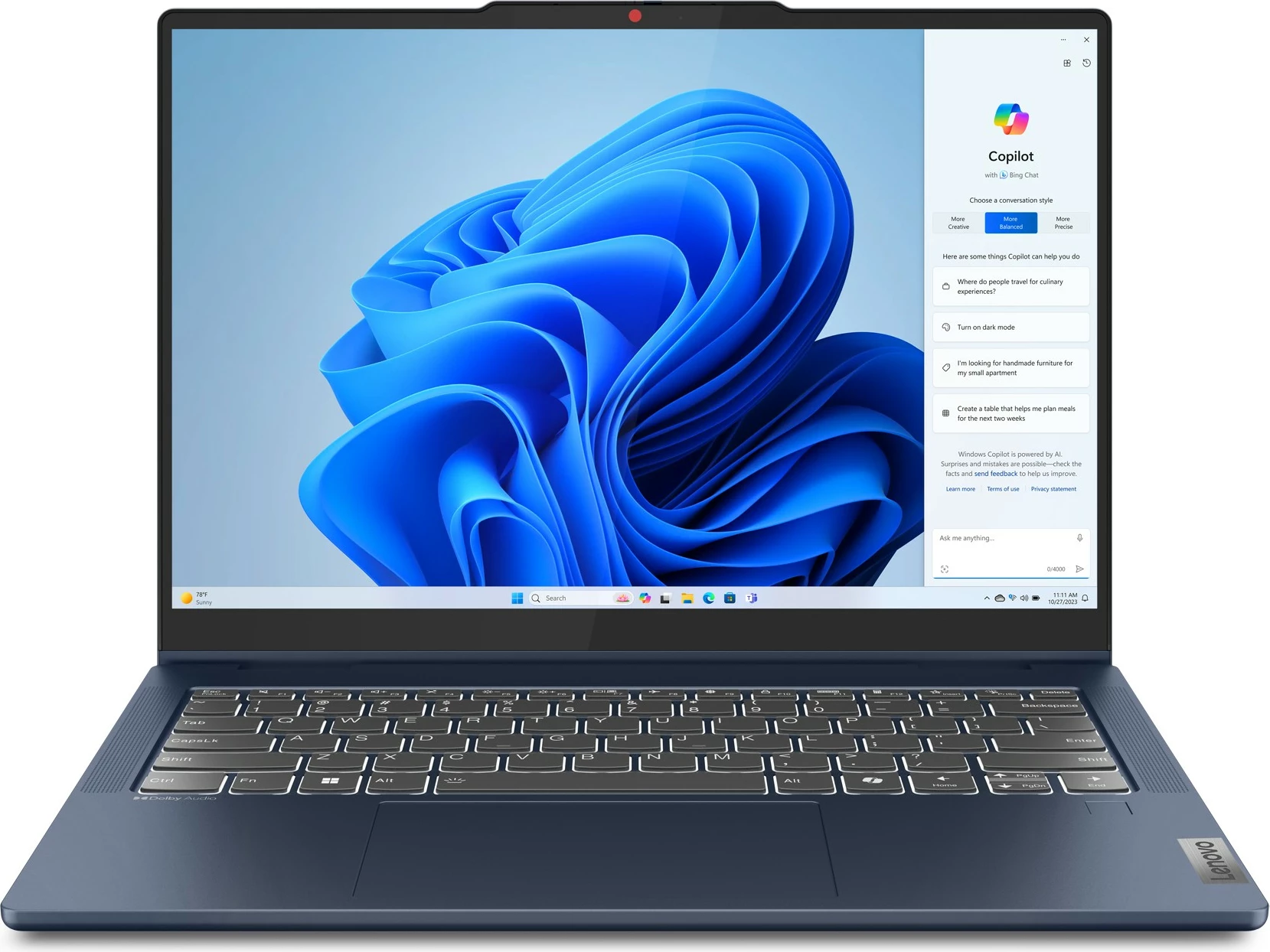 Laptop Lenovo IdeaPad 5 14IRH9, i5, 16GB, 512GB, 14 inç, blu