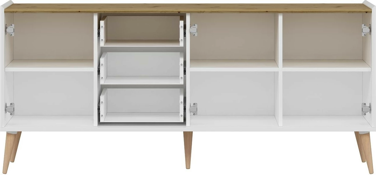 Konsol Skye Decor, Mitra, e bardhë