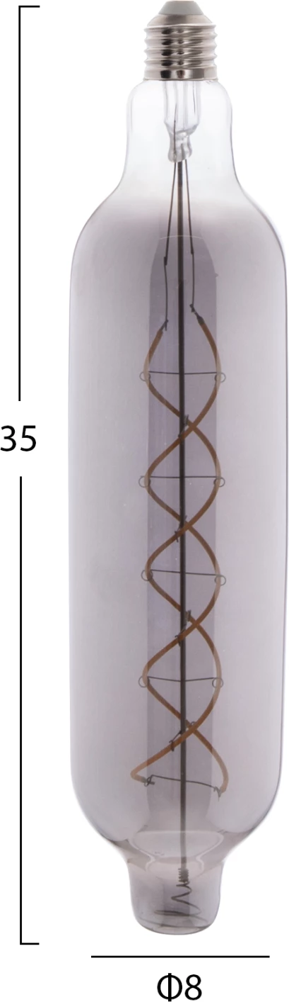 Llambë LED filament, ngjyrë tymi, JHD-NW7775, 8W, E27, 3000K, e zbehtë
