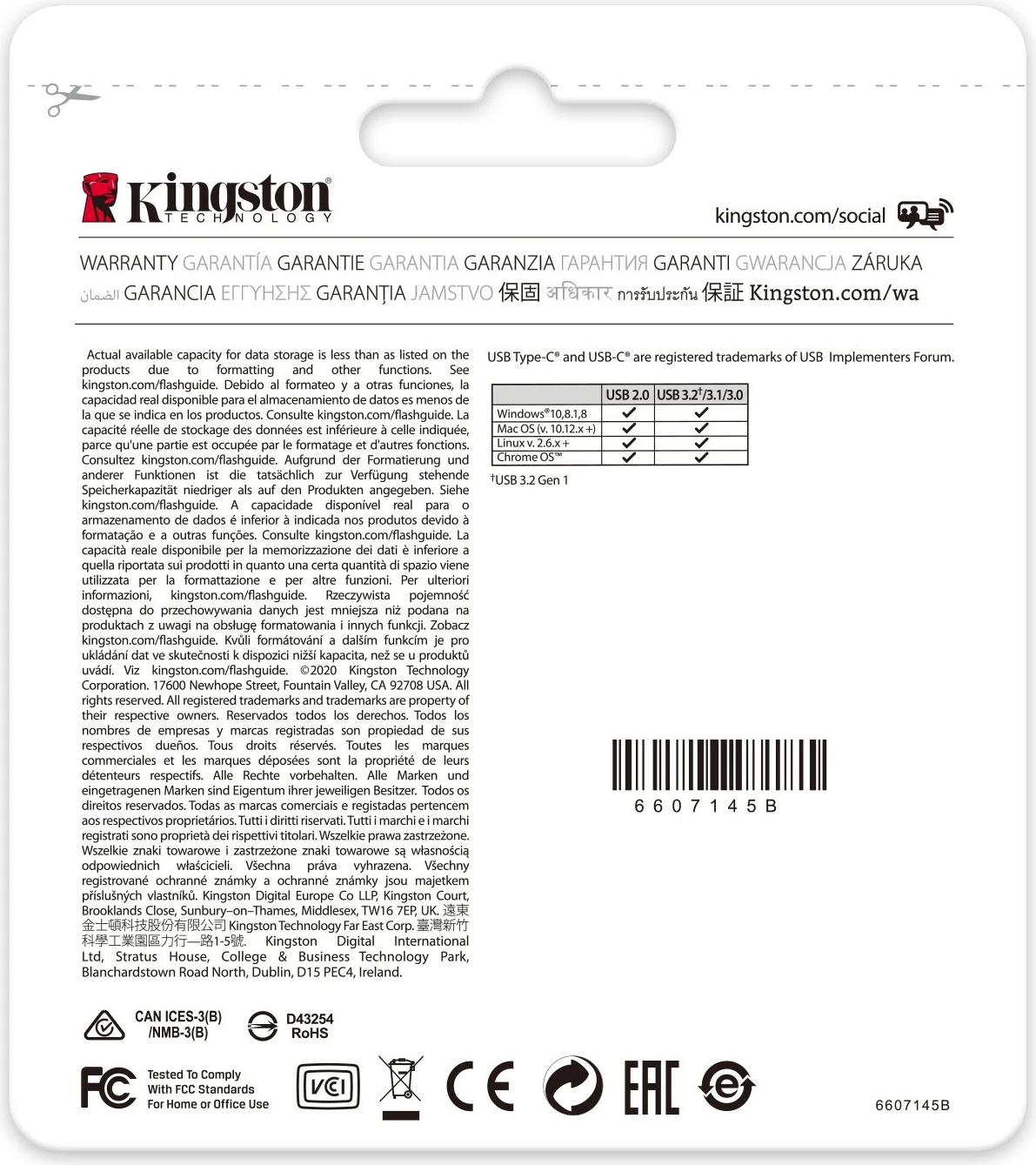 USB Kingston DataTraveler 70 64GB, USB-C, 3.2 Gen 1, e zezë
