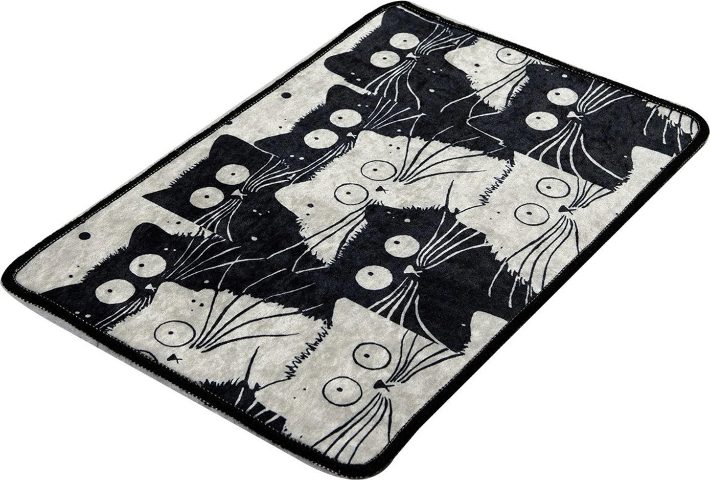 Tapet për banjo, Mijölnir, dizajn me macë të bardha, 40x60cm