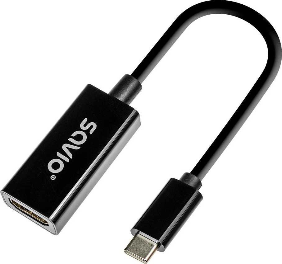 Adapter USB-C në HDMI Savio AK-79, 4K, 30Hz, 15cm, i zi