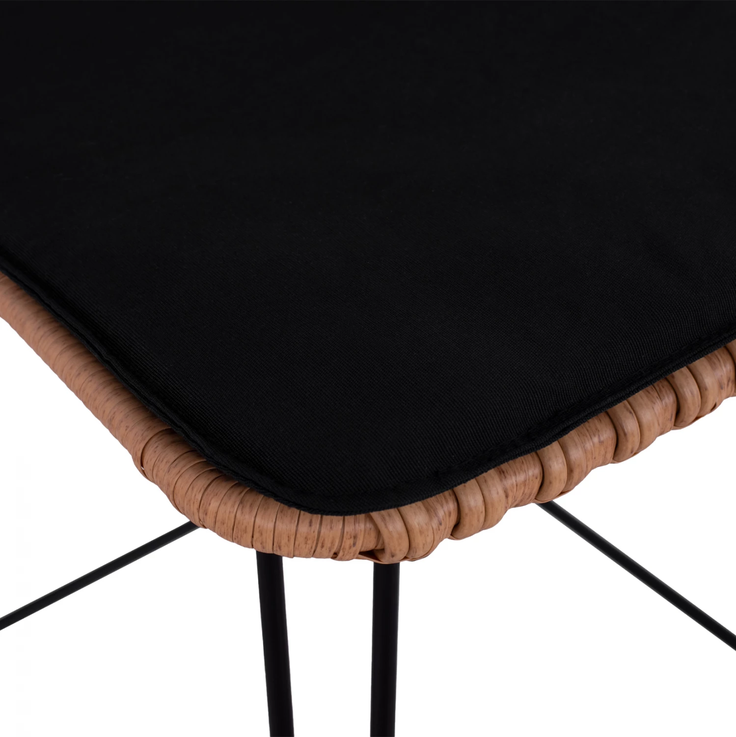 Karrige për bar metalike me jastëk Allegra FH5452 me thurje ngjyrë bezhë 56x60x109cm