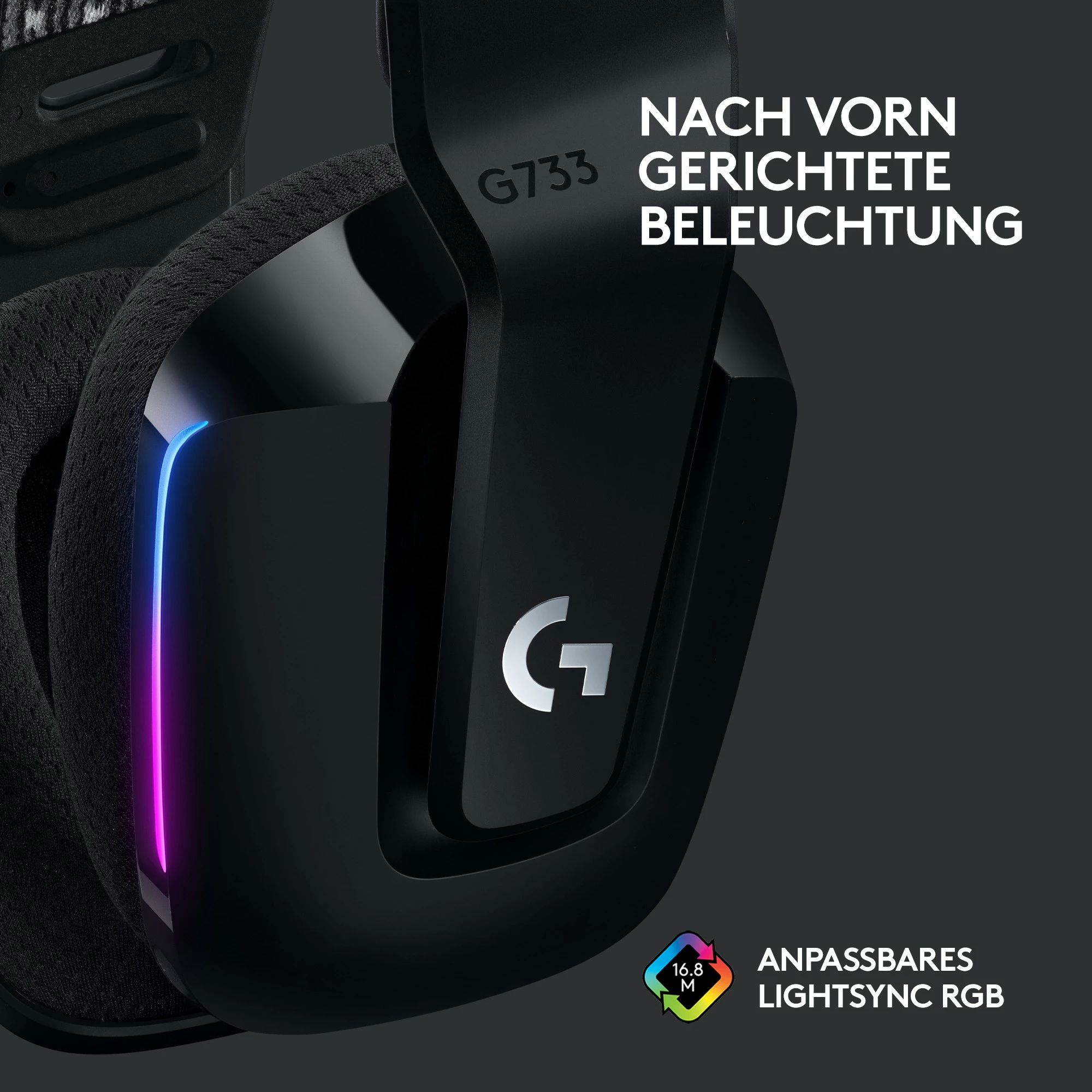 Kufje gaming Logitech G G733 LIGHTSPEED, wireless, RGB, e zezë