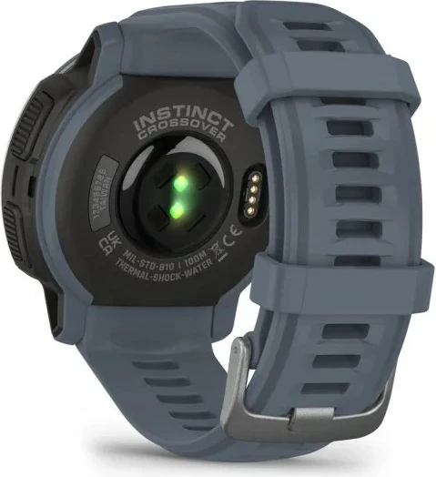 Smartwatch Garmin Instinct Crossover Standard Edition, GPS, 28 ditë bateri, rrip silikon, kaltër