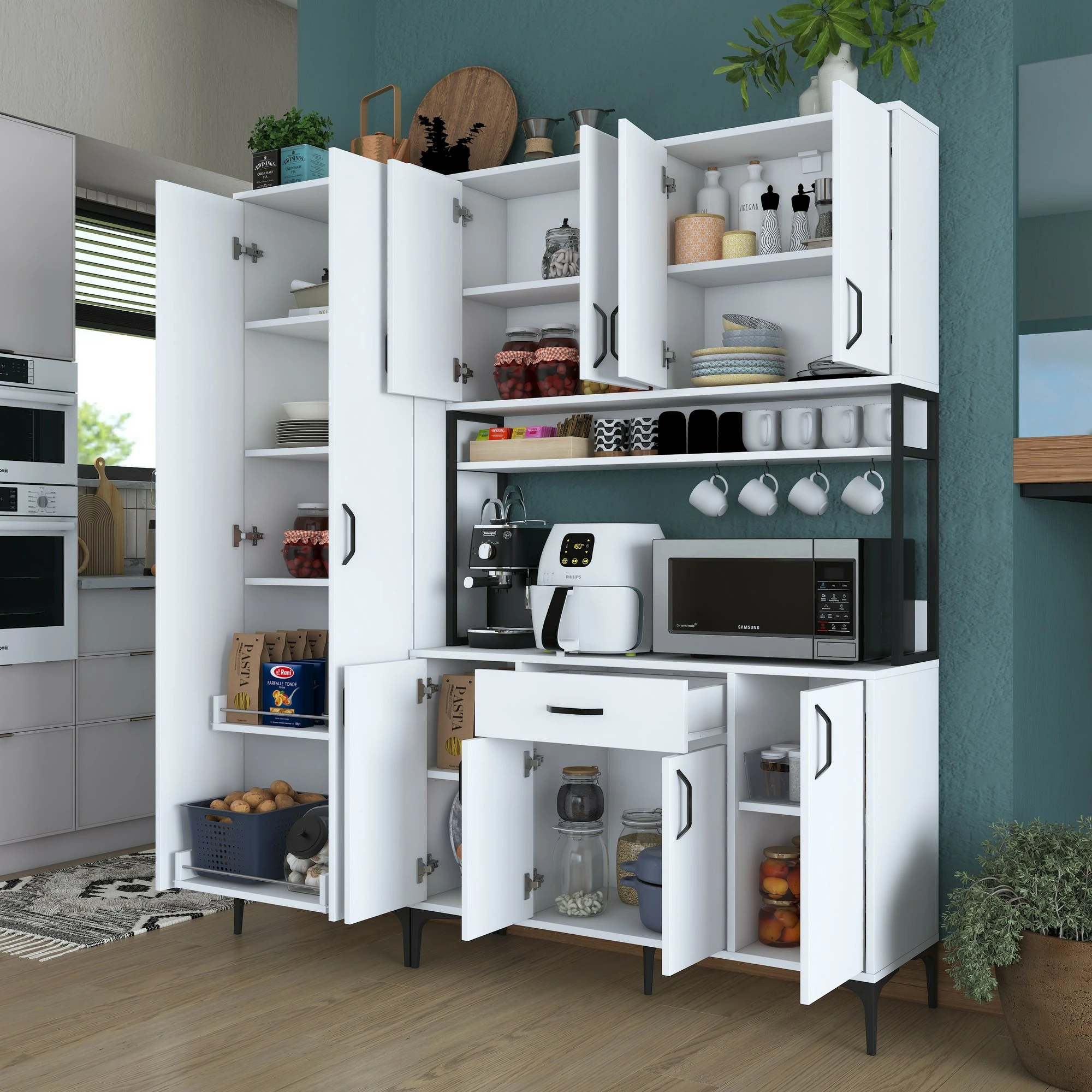 Dollap multifunksional Hanah Home, JE133 - 3054, i bardhë