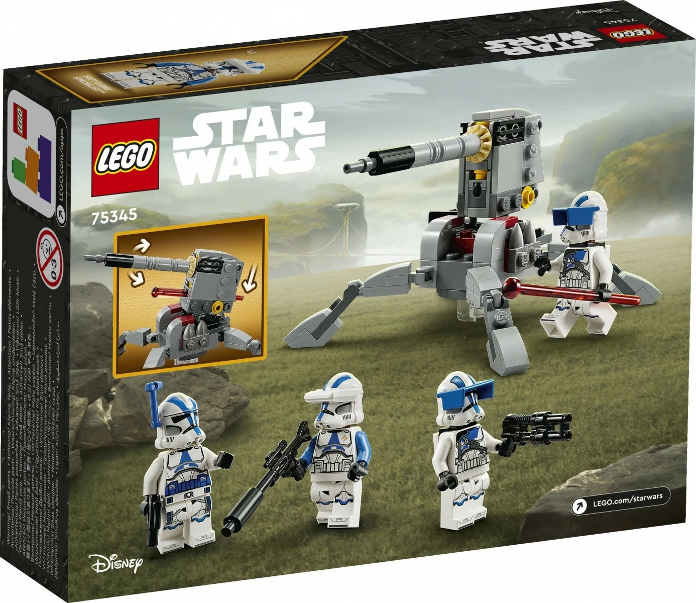 Set LEGO Star Wars 75345, Clone Troopers 501st Legion, 119 pjesë, plastikë