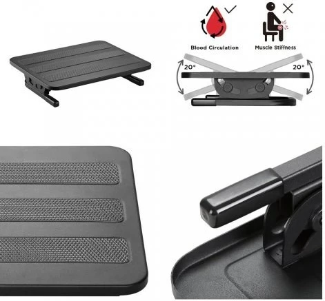 Pushues këmbësh Maclean MC-831, i zi