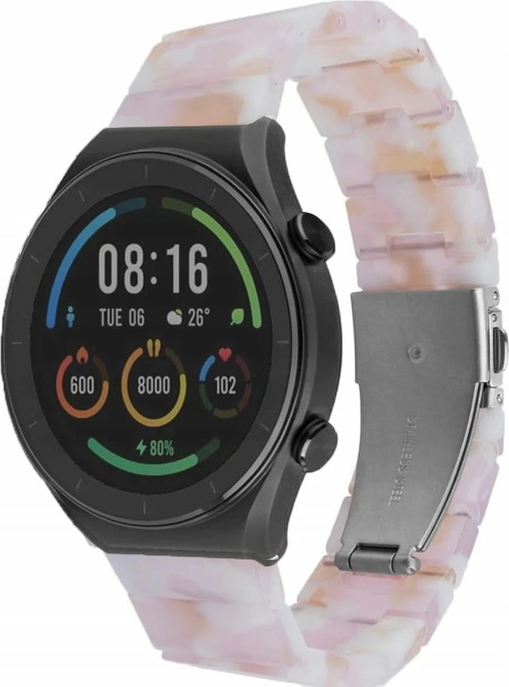 Rrip për smartwatch Fixed Resin Quick Release 18 mm, Candy Pink