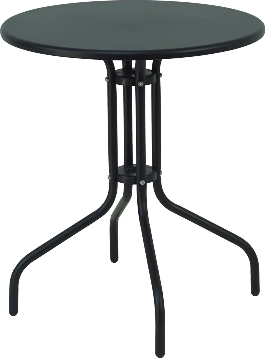 Tavolinë me karrige Sussie-Vergo, të zeza, D60x70cm