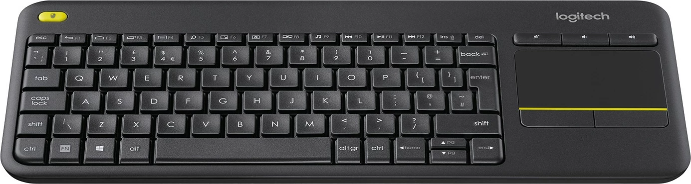 Tastierë wireless Logitech me touchpad, mini, QWERTY spanjisht, e zezë