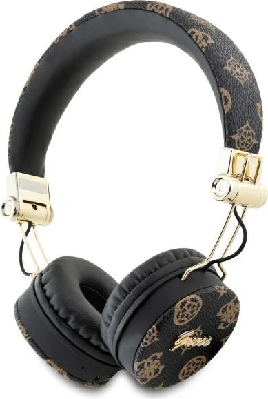 Kufje Guess GUBH70EPOSMK Bluetooth on-ear, Peony Script, IPX4, e zezë