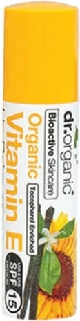 Balsam për buzë Dr.Organic Vitamin E SPF15 për femra, 5.6ml