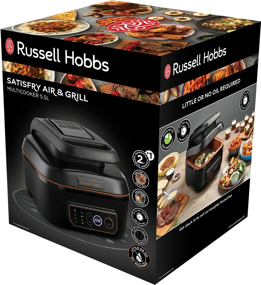 Multikocher Russell Hobbs SatisFry Air & Grill, 5.5L, 1745W, touch, e zezë