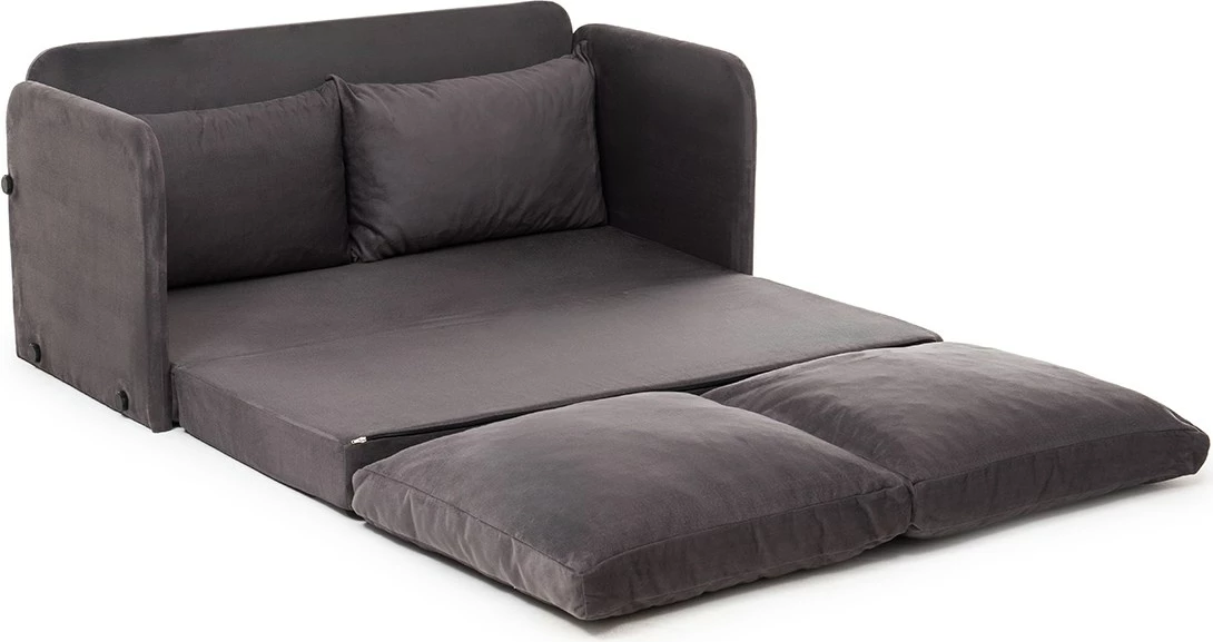 Divan i shndërrueshëm në shtrat, dy vende, gri, Saga XL
