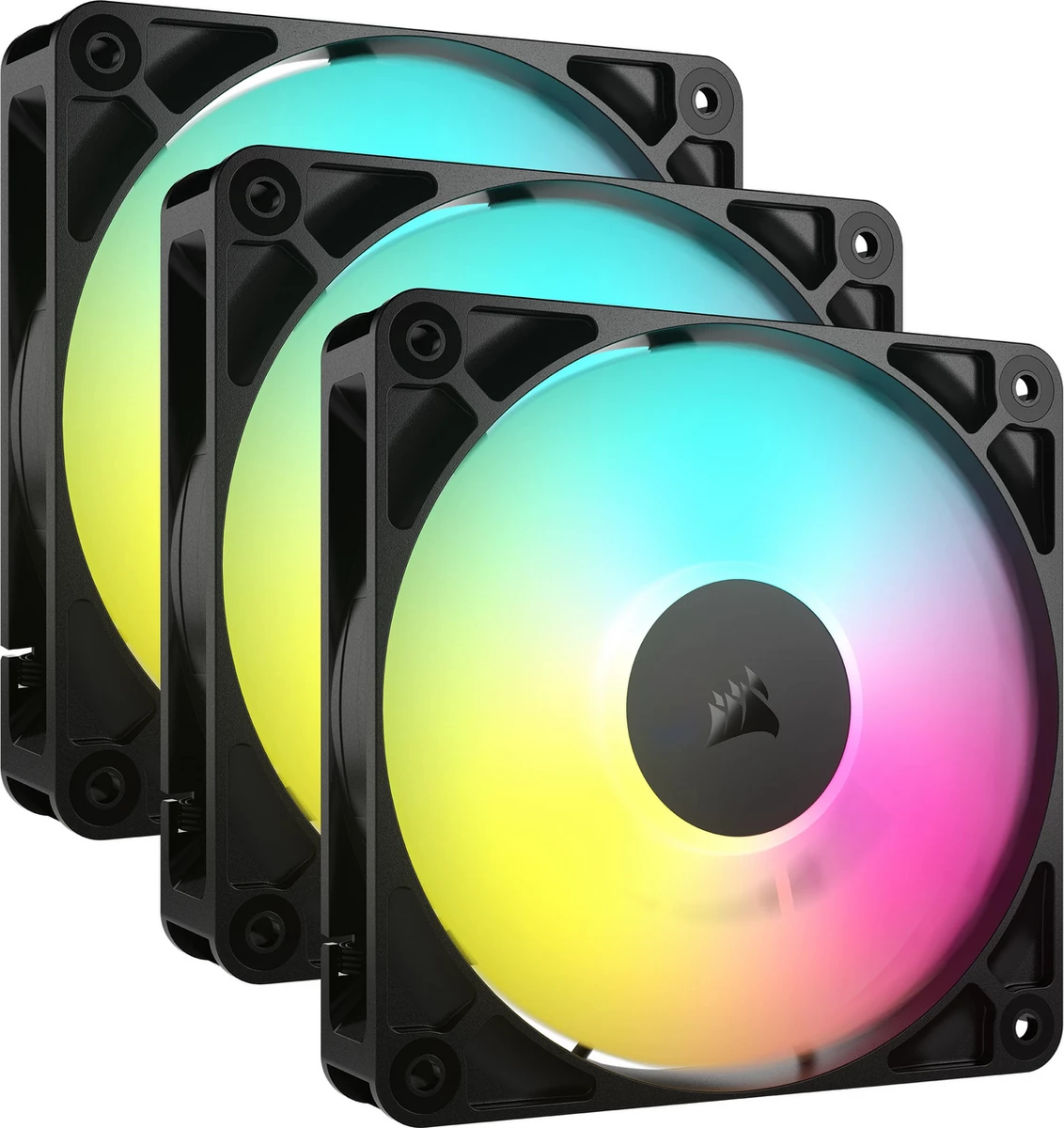 ventilator kasë, Corsair, RS120 ARGB CO-9050181-WW, 120mm, i zi, set 3 copë