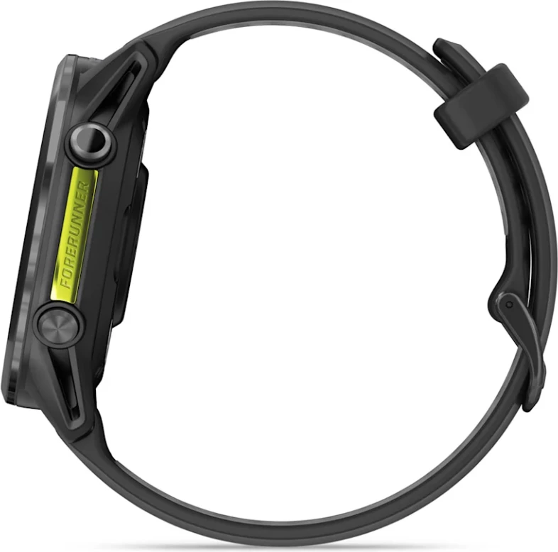 Smartwatch Garmin Forerunner® 970 Carbon Gray DLC Titanium (Black Case, Black/Translucent Whitestone Strap)
