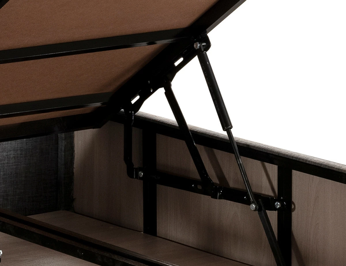 Baze dhe shtrat dopio me taban, Skye Decor, ngjyrë hiri, 180x200