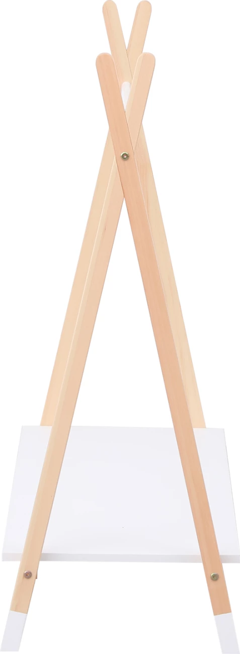 Varëse rrobash për fëmijë me raft, ngjyrë druri natyral dhe e bardhë, PASCHAL FH2490.03, 100x40x100cm