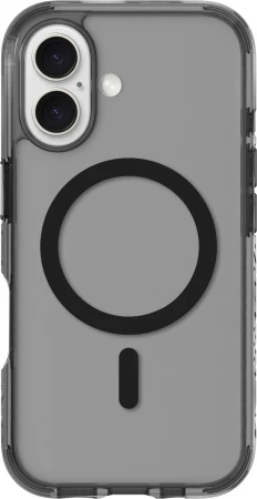 Mbështjellës LAUT Crystal Matter X MagSafe për iPhone 16 Plus, i tejdukshëm/zi