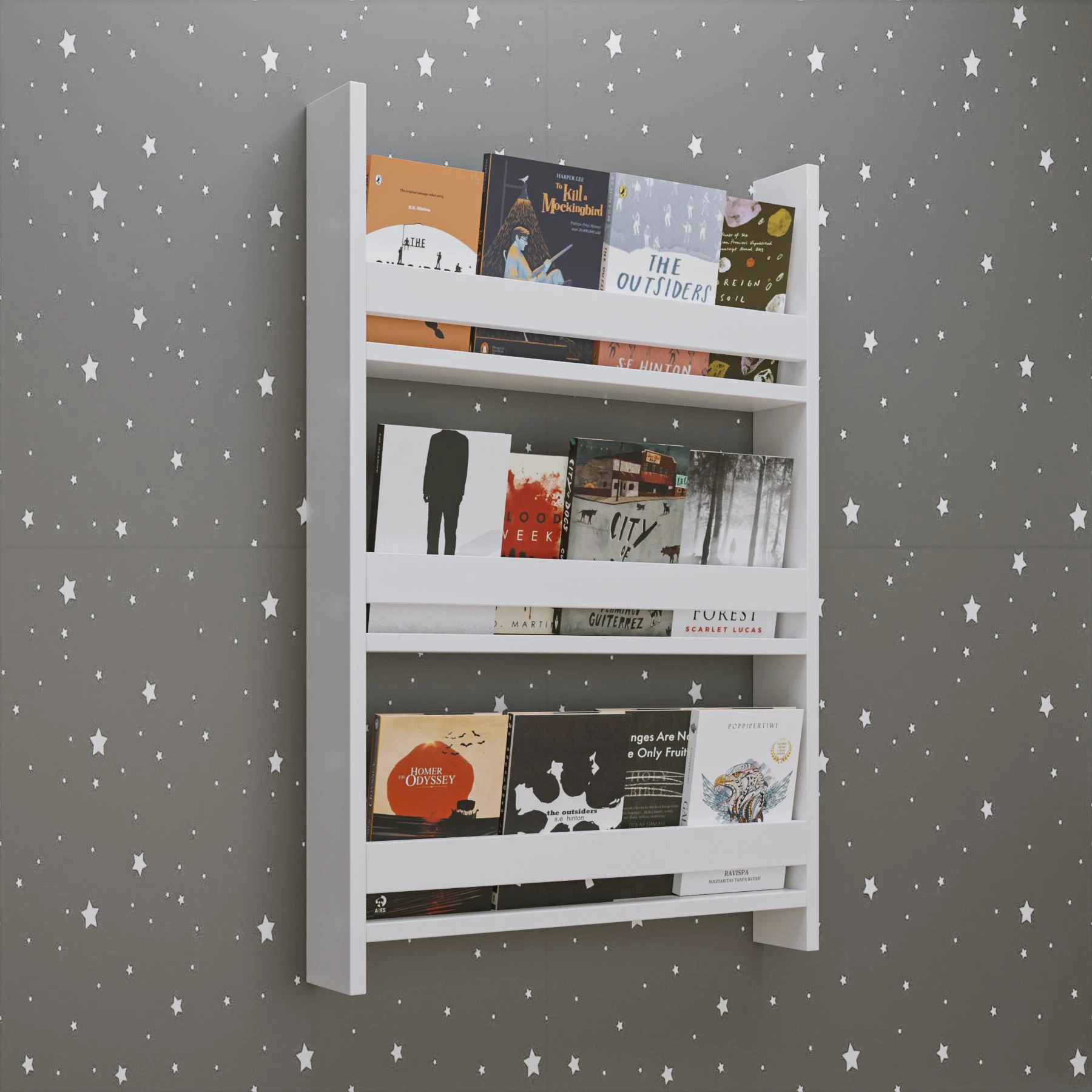 Raft librash Hanah Home, Artemis 3, i bardhë