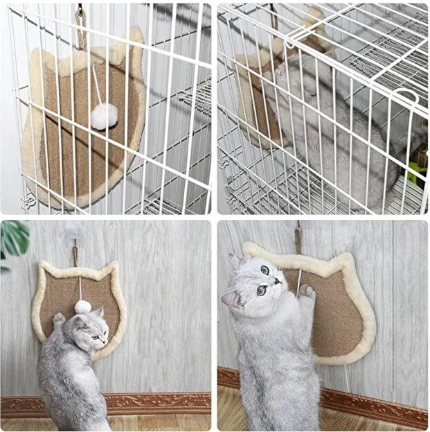 Lodër prej stofi për mace, Paws & Whiskers, krem