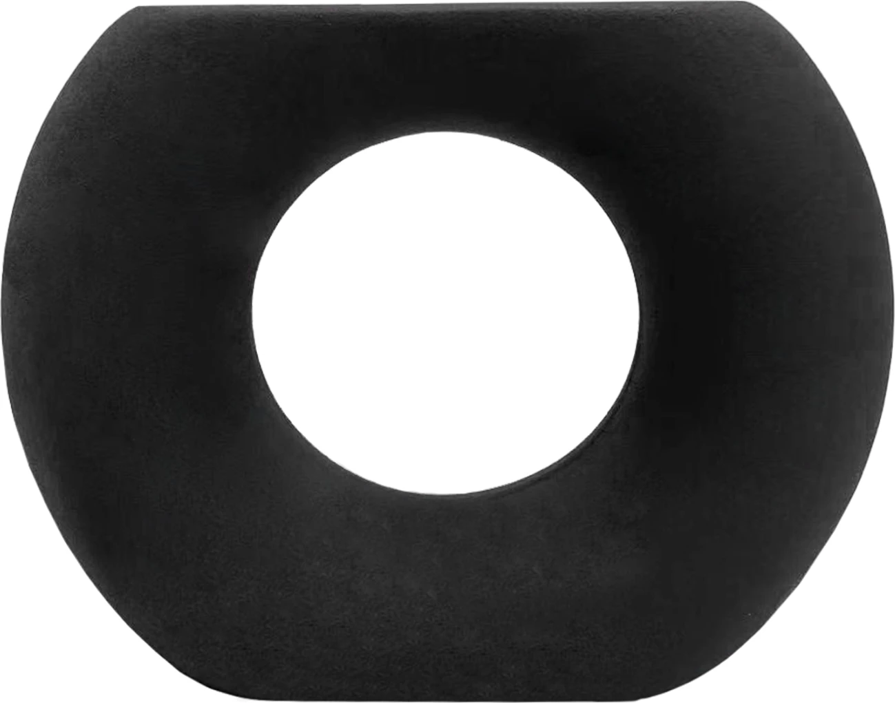 Dekor tavoline qeramike eliptike, FH4646.02, ngjyrë e zezë mat, 18x6.5x14 cm