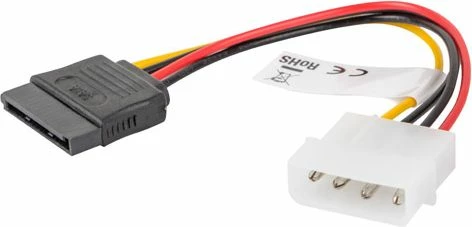 Kabllo rryme Molex në SATA Lanberg CA-HDSA-10CU-0015, 0.15 m, multicolor