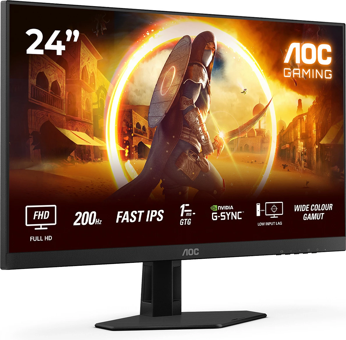 Monitor AOC 24G4HRE 24 inç, Full HD, 200Hz, IPS, G-SYNC, zi-kuqe