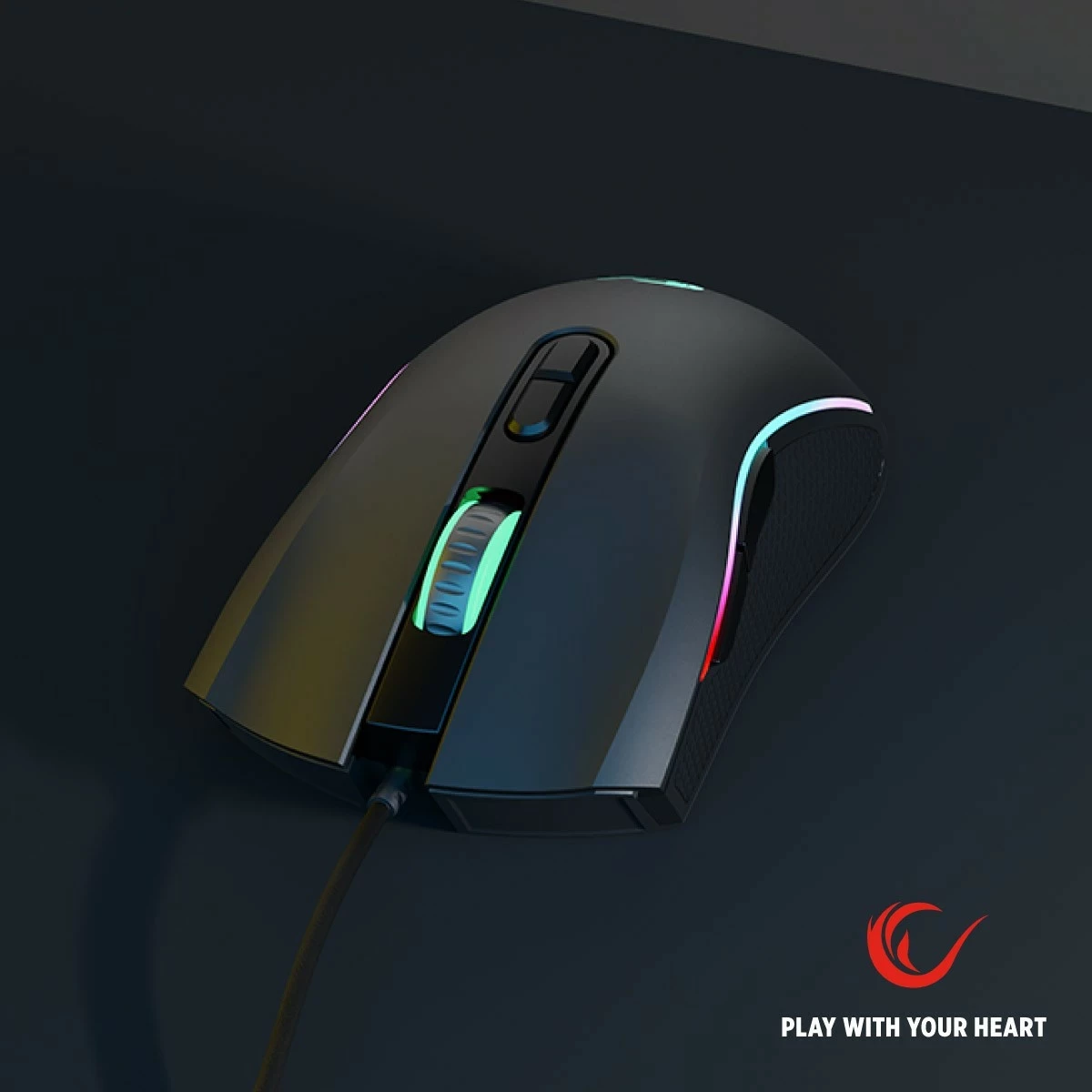 Maus Rampage SMX-R44V2, 12800 DPI, RGB, 7 taste, i zi