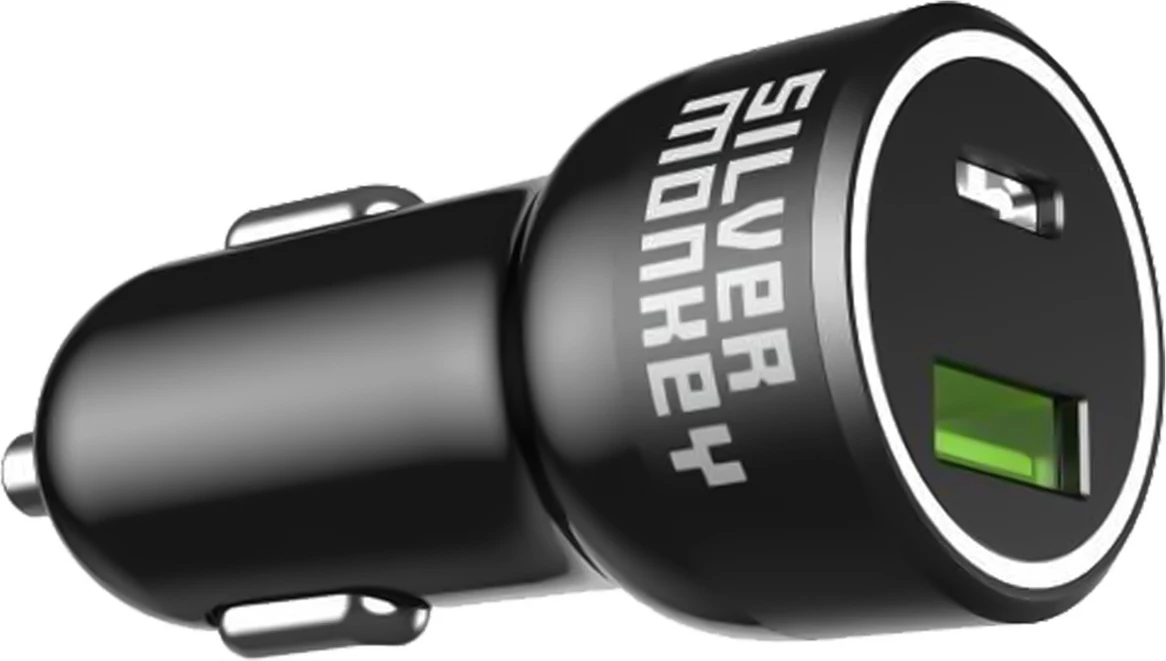 Karikues veture Silver Monkey SMA078, 2 porta (USB-C & USB-A), 45W, i zi