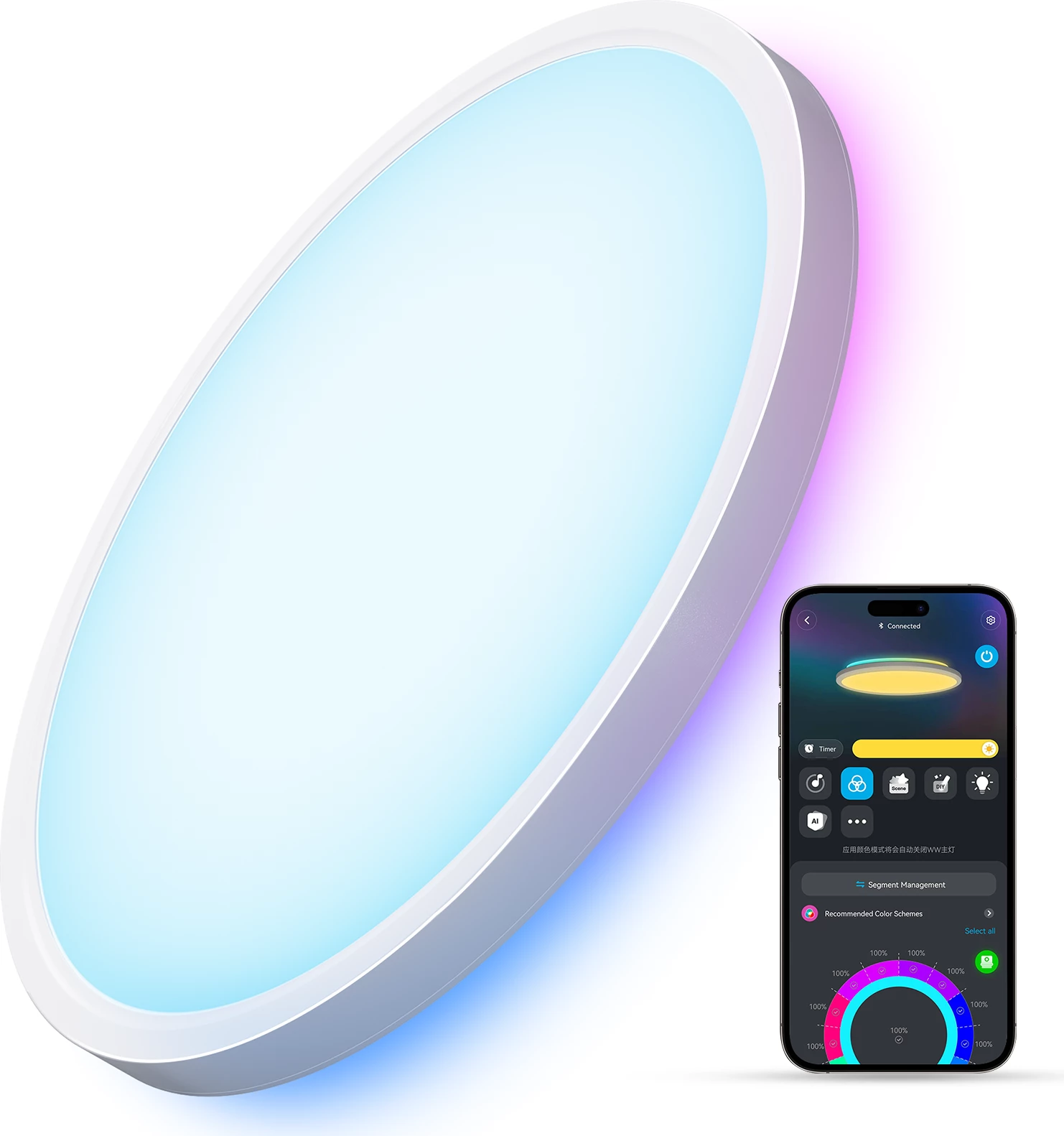Dritë tavanore smart Govee RGBWW + RGBIC 30cm