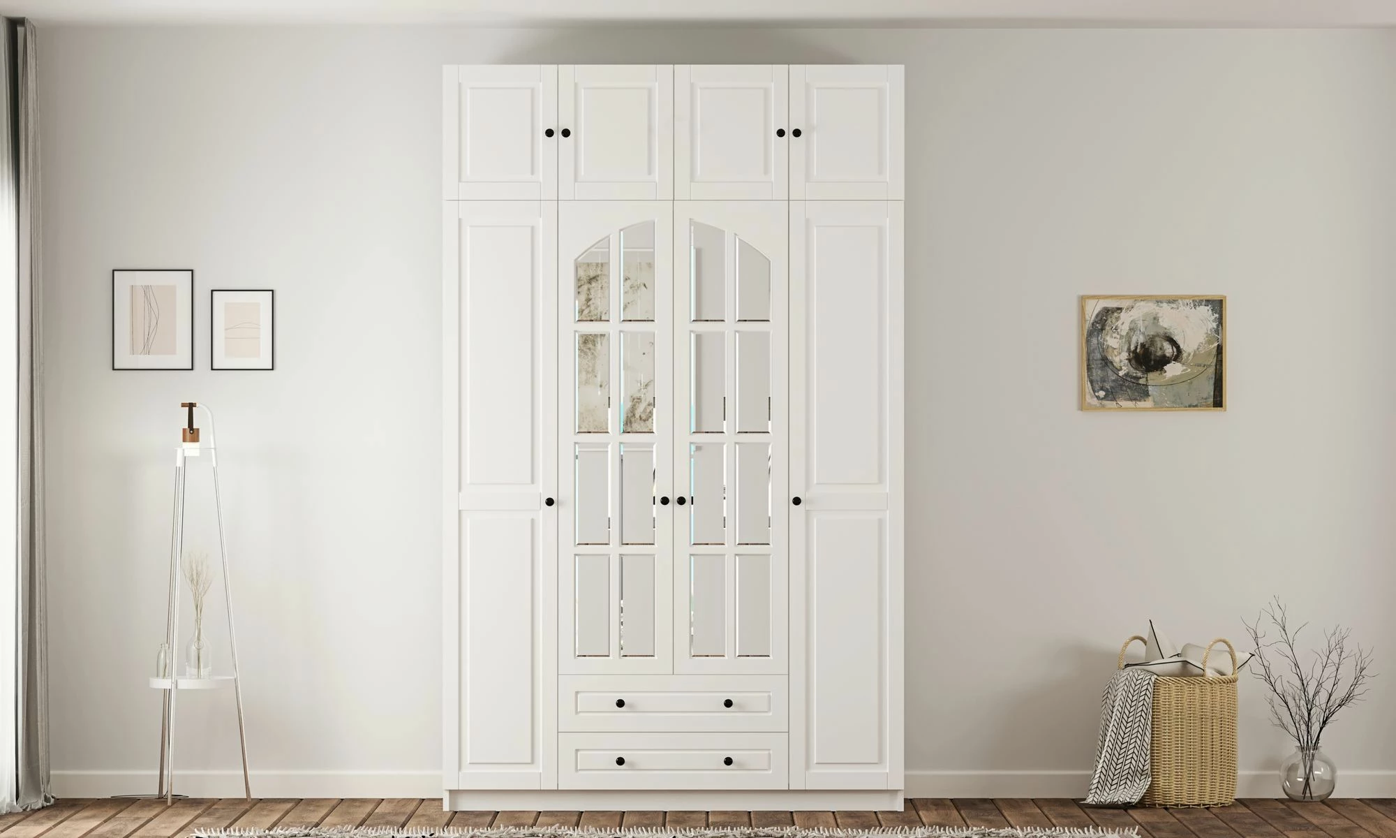 Dollap Skye Decor, ngjyrë e bardhë mat, Rb-185-11