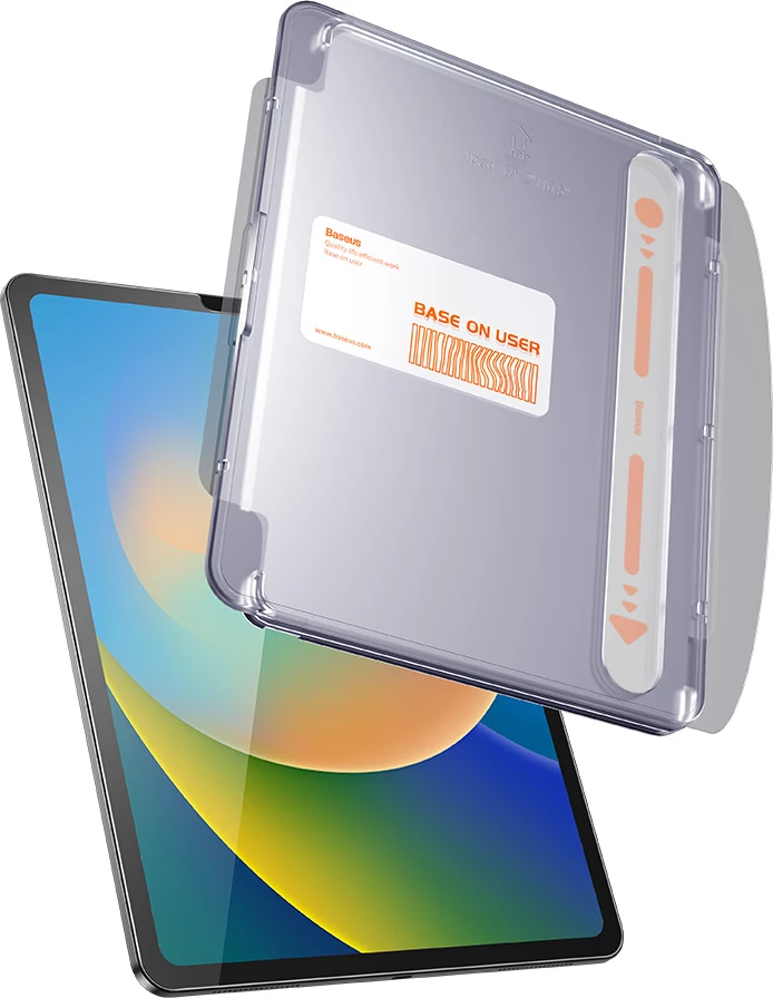 Xham i temperuar Baseus Crystal për iPad 10.2''/iPad Air 3 10.5'', transparent, me set montimi