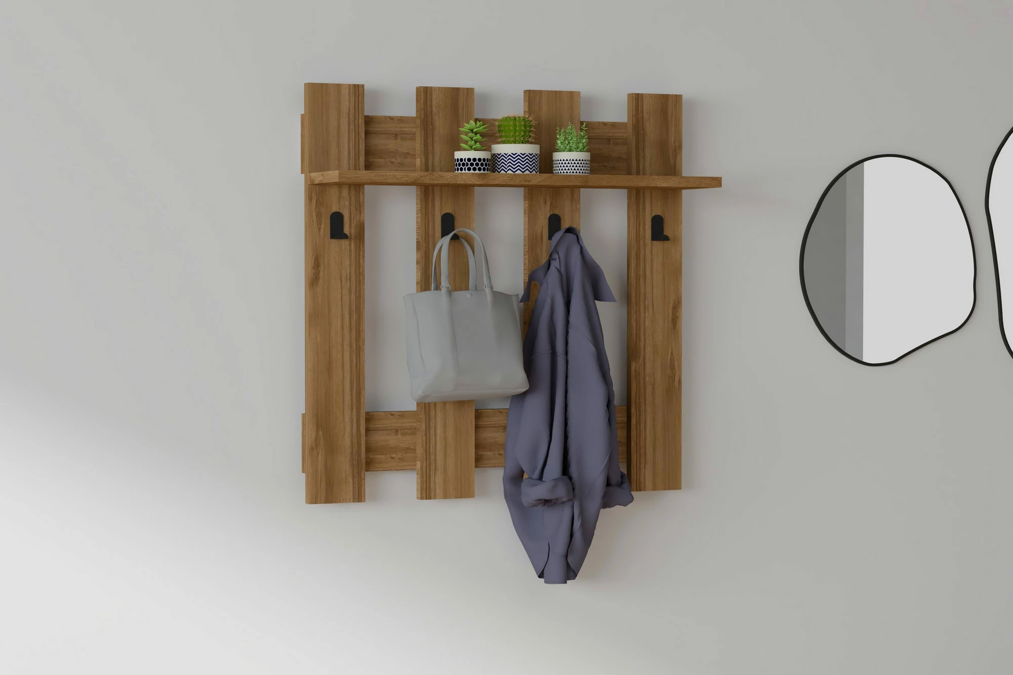 Varëse muri Carina, ngjyrë arre, Hanah Home