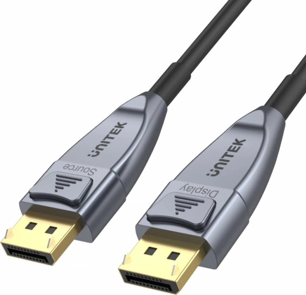 Kabllo DisplayPort Unitek C1618GY 20m DP 1.4 optike 8K@60Hz, gri