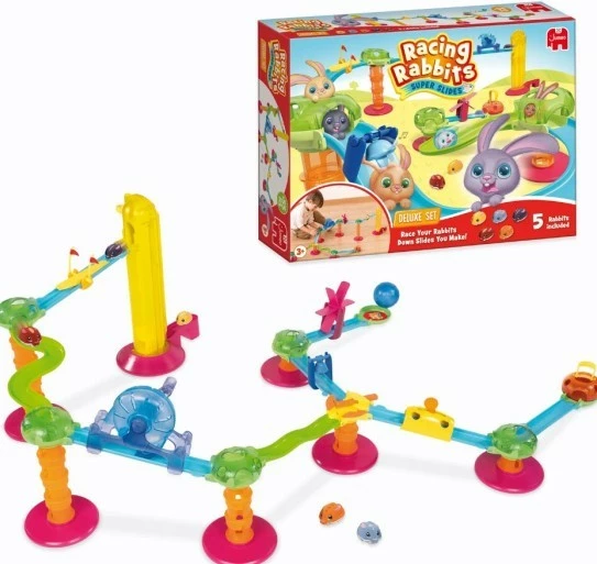 Set ndërtimi lodrash Tm Toys Deluxe Racing Rabbits, 5 lepuj, plastikë, shumëngjyrësh