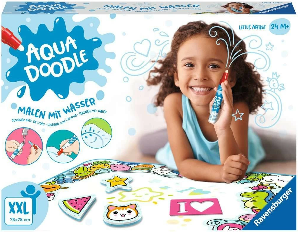Tapet vizatimi me ujë Ravensburger Aqua Doodle Little Artist, 78x78cm, multikolor