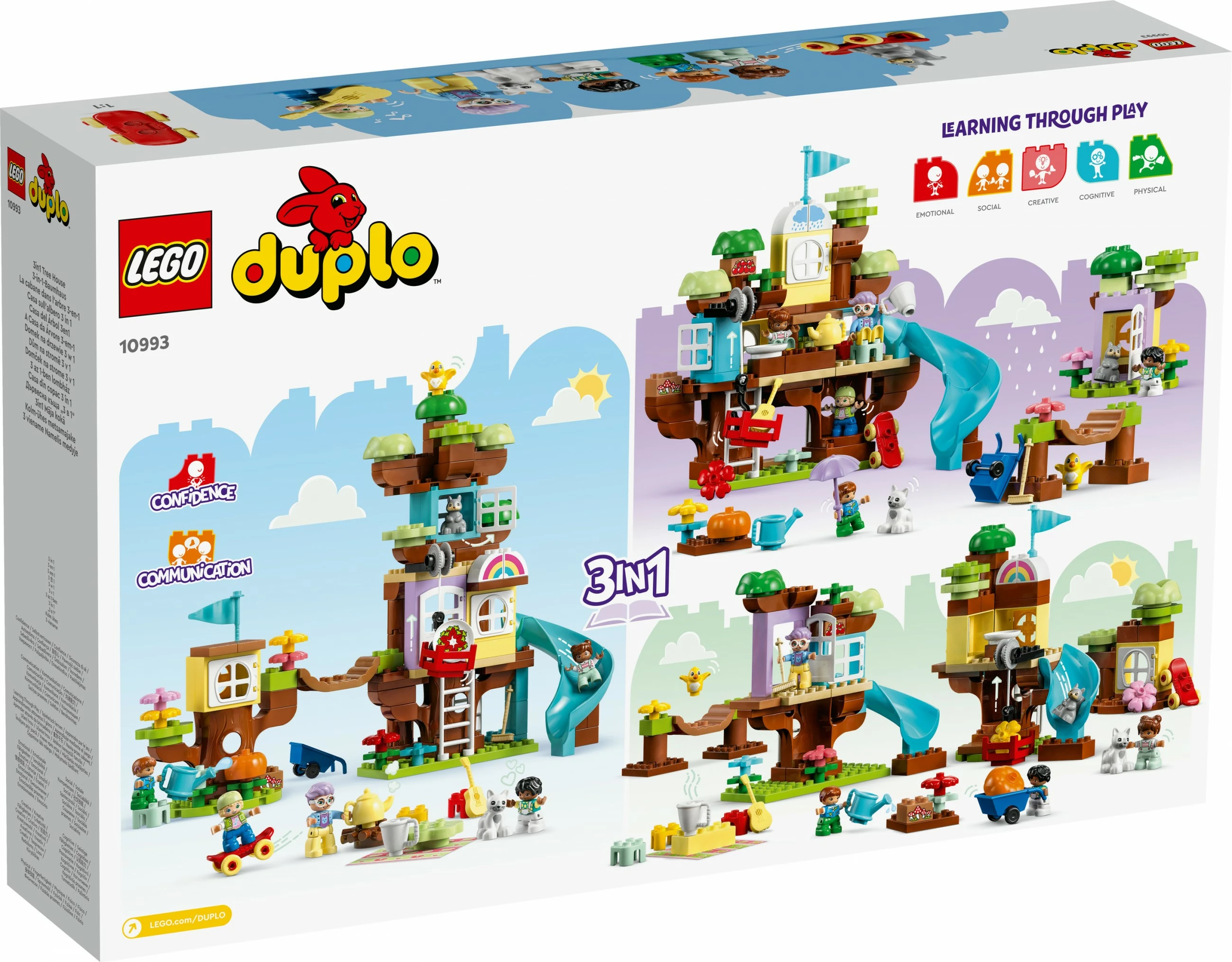 Set ndërtimi LEGO DUPLO 3in1 Tree House, 126 pjesë, shumëngjyrësh